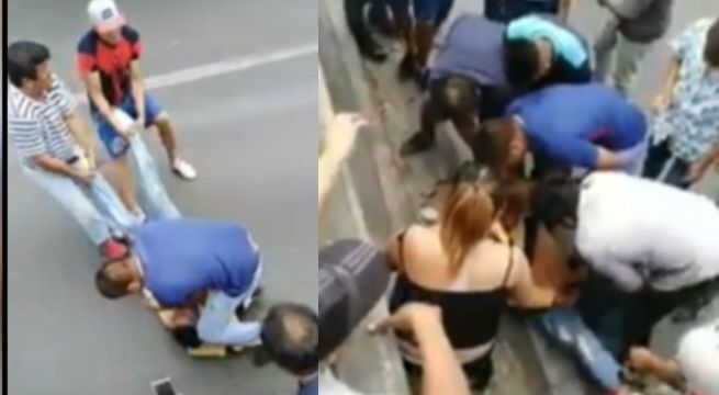 Capturan a ladrón y lo desnudan en plena Panamericana Norte