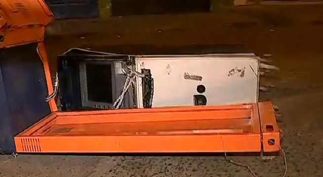 Delincuentes arrancaron cajero para robar dinero en San Martín de Porres