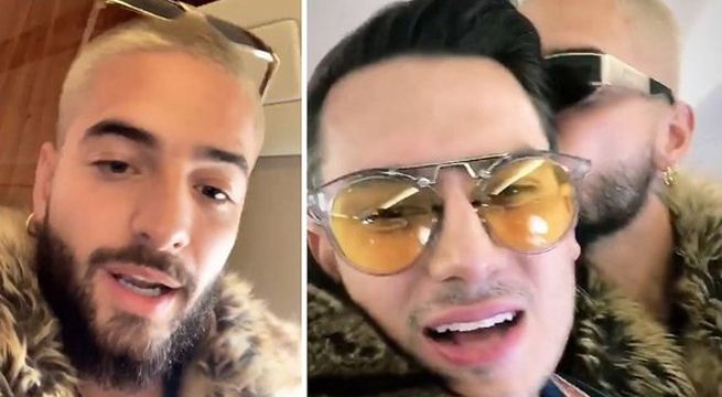 Maluma llega al Perú acompañado de su íntimo amigo Pipe Bueno