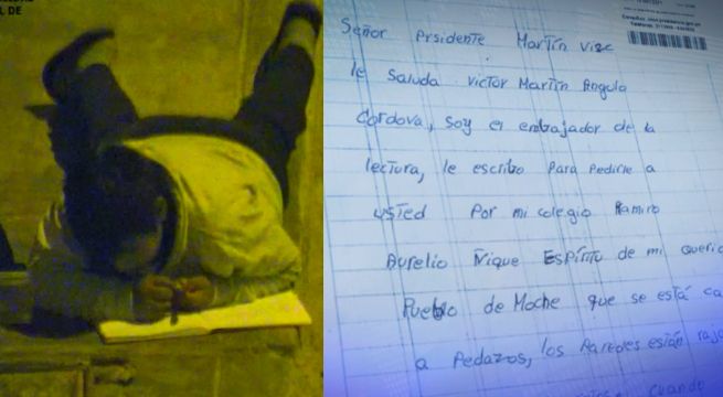 Niño que estudiaba bajo un poste de luz llegó a Lima y buscará reunirse con el presidente Vizcarra