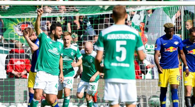 Claudio Pizarro anota y da el triunfo al Werder Bremen ante Leipzig