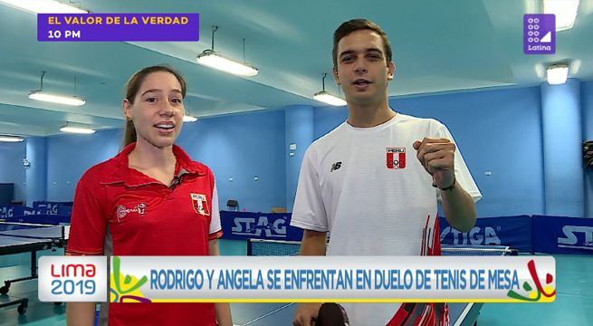 Rodrigo Hidalgo y Ángela Mori se enfrentan en duelo de tenis de mesa