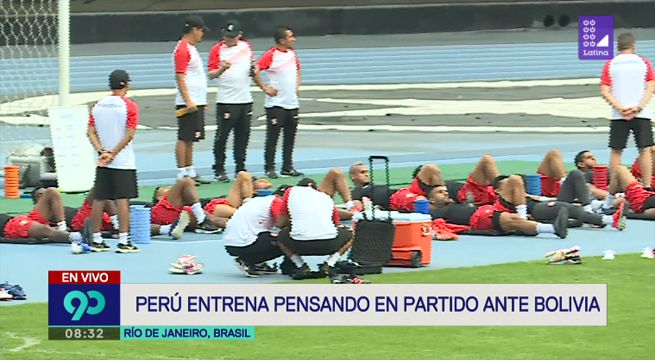La selección peruana entrena pensado en su duelo frente a Bolivia