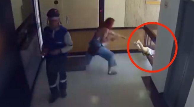 Mujer salvó a su bebé de caer del tercer piso en Colombia