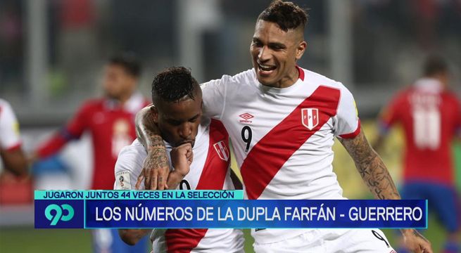 Estos son los números de la dupla Jefferson Farfán – Paolo Guerrero