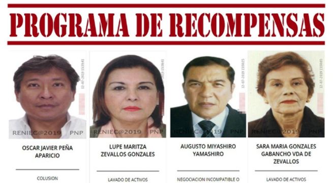 Mininter: ofrecen recompensa por Lupe Zevallos y Augusto Miyashiro