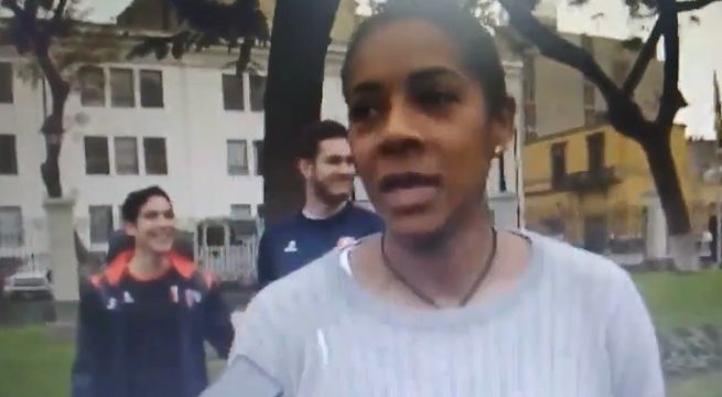 Leyla Chihuán sufrió incidente con una paloma durante entrevista