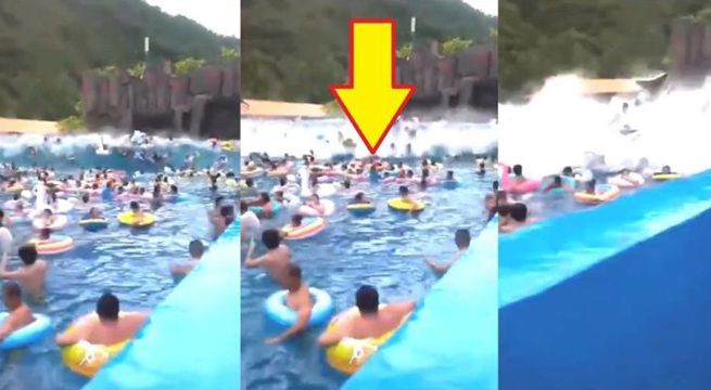 Tsunami artificial en piscina de parque acuático dejó más de 40 heridos [Video]