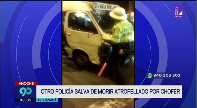 Policía fue embestido y hasta secuestrado por chofer 'pirata'