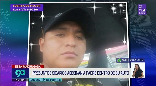 Presuntos sicarios asesinaron a joven padre de familia dentro de su vehículo en san Martín de Porres