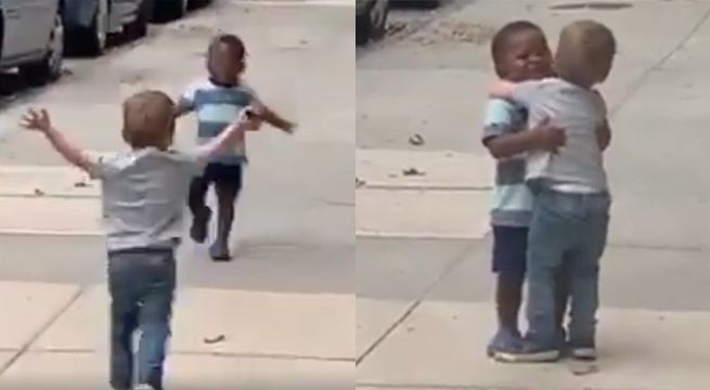 Un par de niños conmueven al mundo con su gesto al no verse por días [VIDEO]