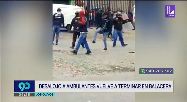 Los Olivos: Nuevo operativo contra el comercio informal terminó en balacera