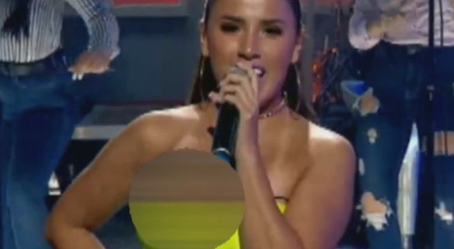 Yahaira se presentó en programa internacional y pasó bochornoso momento por no llevar brasier  