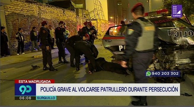 Un policía quedó grave luego de que su patrullero se estrellara contra una casa durante una persecuc
