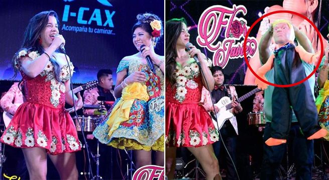 Vanessa Terkes animó evento folclórico y rompió piñata bautizada como ‘George’ [FOTOS]