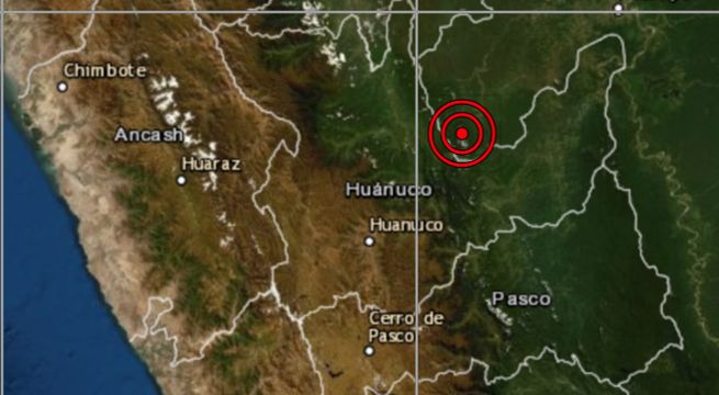 Sismo de magnitud 3.9 se reportó anoche en Ucayali