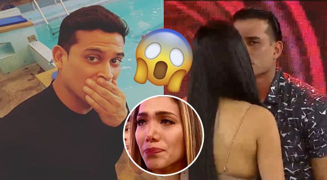 Christian Domínguez y Pamela Franco recrearon el famoso beso del ampay [VIDEO]