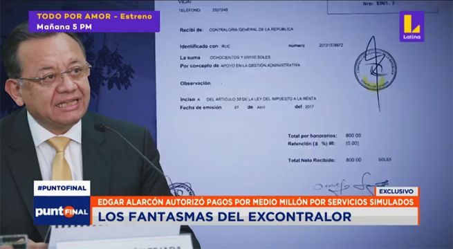 Edgar Alarcón autorizó pagos de servicios fantasma por medio millón de soles [VIDEO]