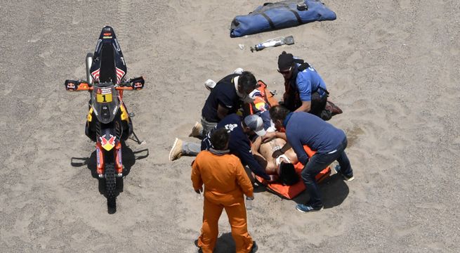 Campeón se retiró del Rally Dakar 2018 por accidente
