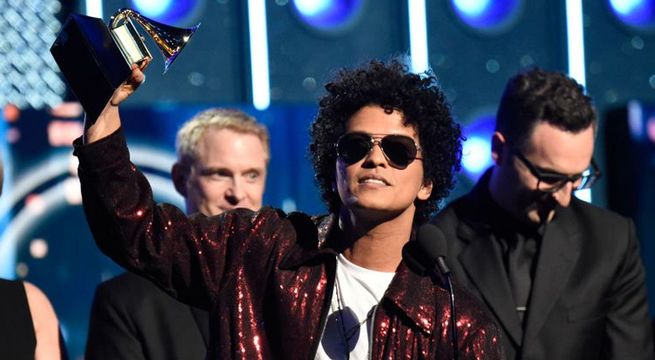 Bruno Mars fue el gran ganador del Grammy 2018