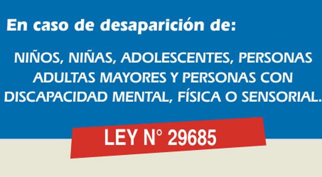 La 'Ley Brunito': la Policía debe actuar de inmediato en casos especiales