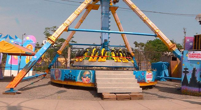 SJM: Juegos mecánicos donde resultaron heridas dos niñas funcionaban cerca a municipio