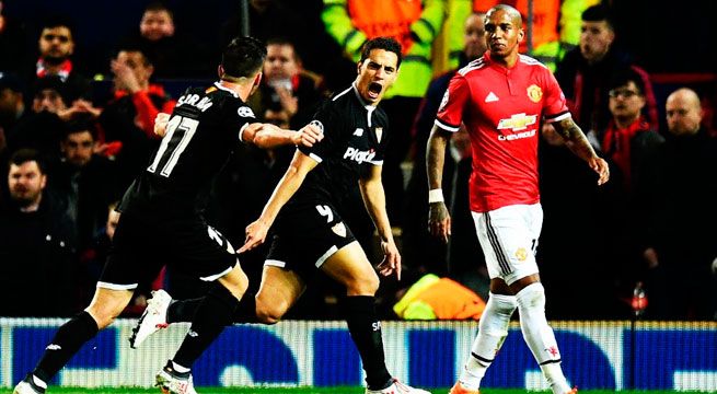 Champions League: Sevilla eliminó al Manchester United en Old Trafford