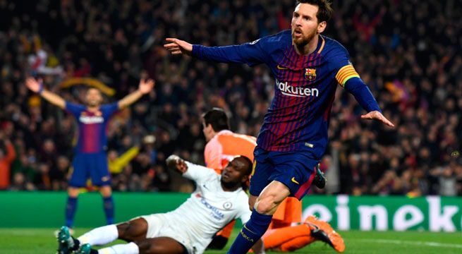 Barcelona con un extraordinario Lionel Messi goleó 3-0 al Chelsea y clasificó a cuartos de Champions