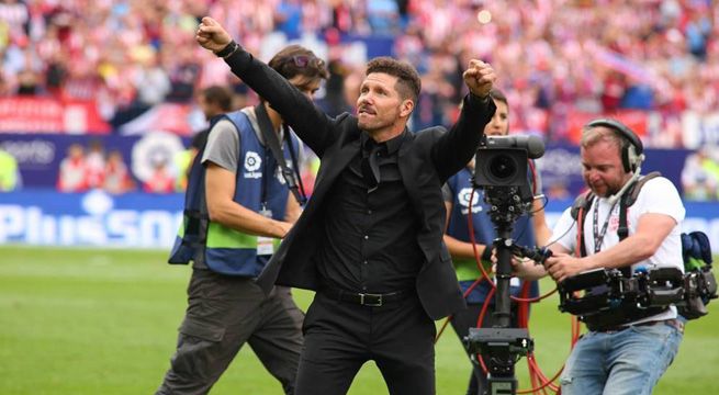 Atlético Madrid: La eufórica celebración del 'Cholo' Simeone luego del pase a la final