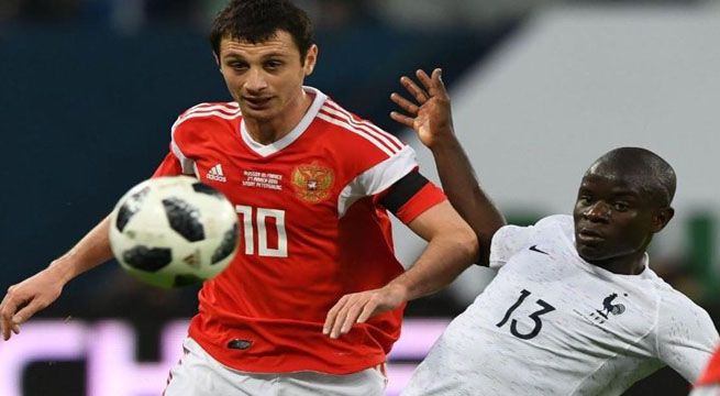 Federación Rusa recibe multa por cánticos racistas en el último amistoso ante Francia