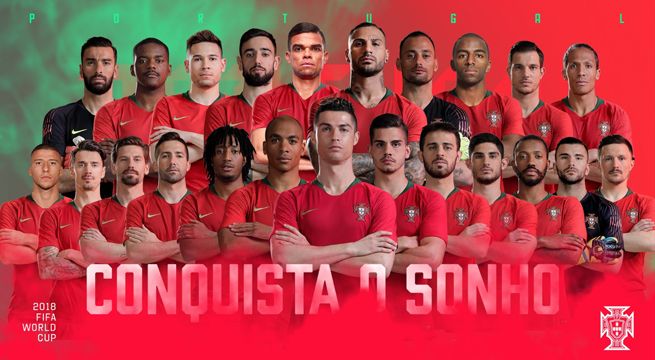 Rusia 2018: Portugal presenta lista oficial para la Copa del Mundo