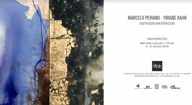 Marcelo Peirano e Yiriane Kahn presentan Estados Matéricos