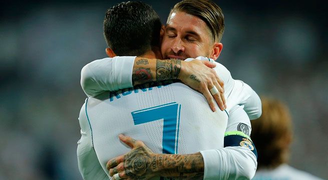 Sergio Ramos se despide de Cristiano Ronaldo tras partida a la Juventus