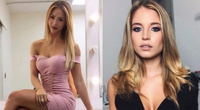 Flavia Laos y Sheyla Rojas posan de igual forma y con el mismo bikini