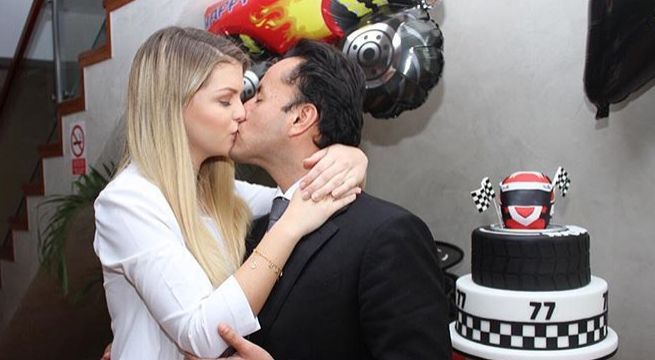 Brunella Horna dio una linda sorpresa a Richard Acuña por su cumpleaños