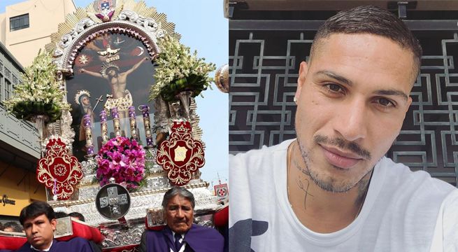 Paolo Guerrero visita al Señor de los Milagros junto a su madre y Thaísa Leal