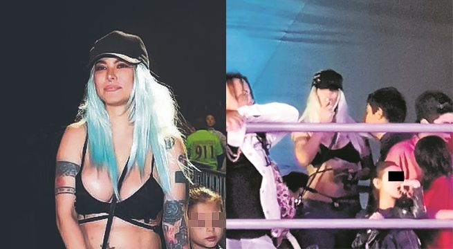 Angie Jibaja es captada fumando en concierto al lado de su hija a pesar de su enfermedad