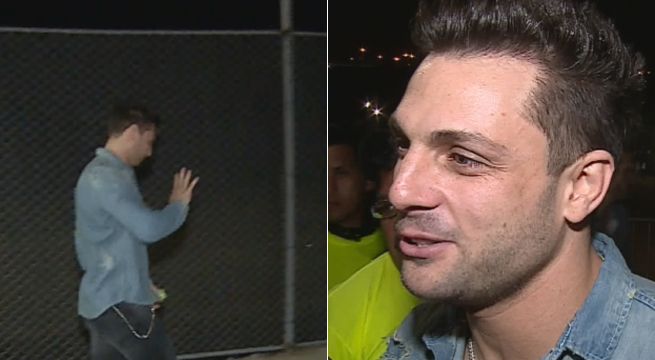 Nicola Porcella llegó solo a concierto y se fue con grupo de lindas modelos