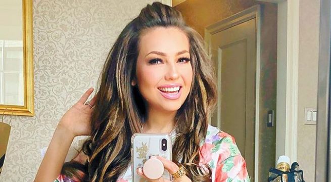 Thalía causa sensación en las redes por grabarse bailando en toalla
