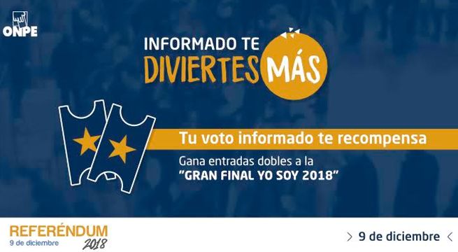 Informarte sobre el Referéndum 2018 te lleva a la gran final de Yo Soy