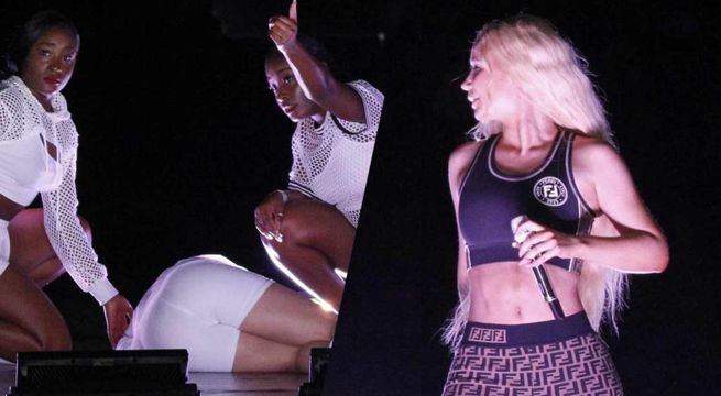Bailarina se desmaya en pleno concierto y cantante sigue con el show (Video)