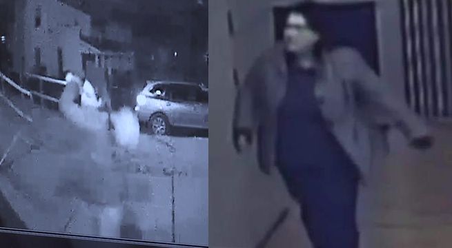 Mujer irrumpe a la fuerza en comisaría para pedirle una cita a policía que acosaba (Video)