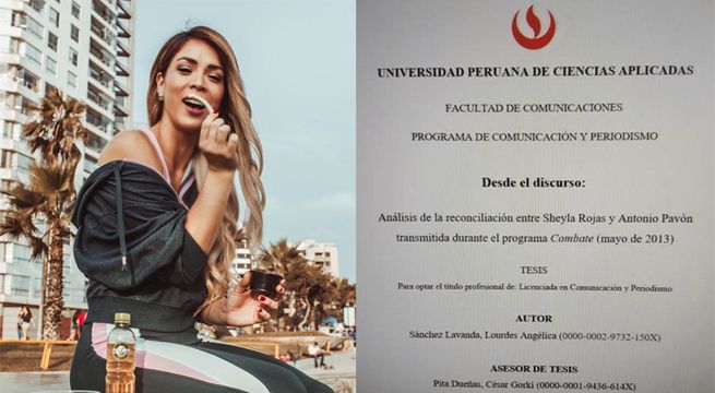 Sheyla Rojas se pronuncia acerca de la cuestionada tesis sobre ella y Antonio Pavón