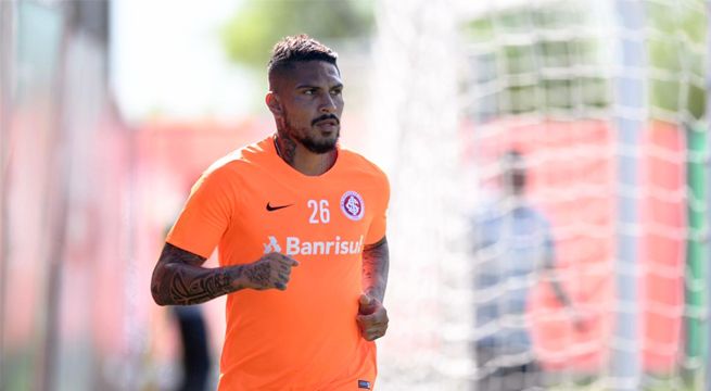 Paolo Guerrero volvió a los entrenamientos con el Internacional de Porto Alegre