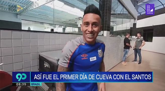 Así fue el primer día de Christian Cueva en el Santos de Brasil