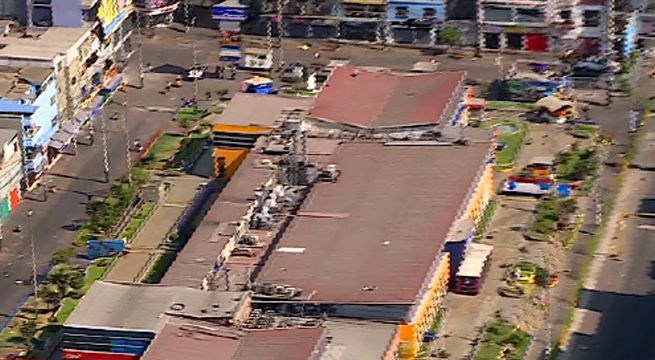 Cierre de Gamarra: así luce el emporio comercial desde un helicóptero