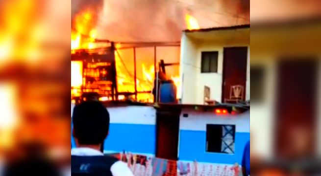 Jesús María: incendio consumió casas prefabricadas en avenida Garzón