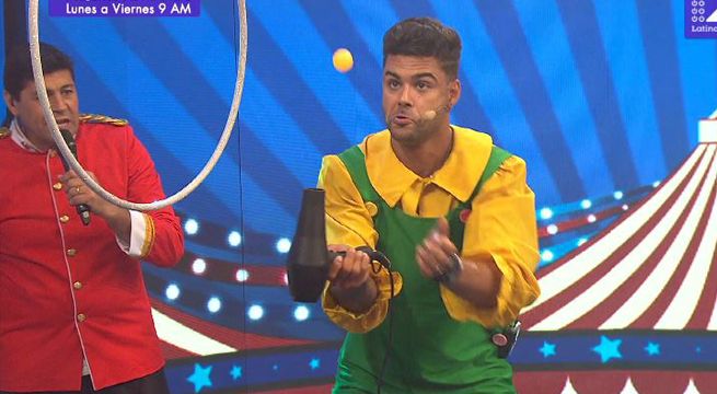 Los cuatro famosos afinaron su pulso para ganar los 'Aros flotantes'