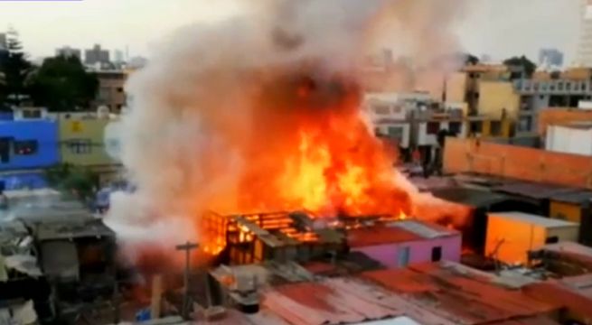 Anciano murió en incendio de casas prefabricadas en Jesús María