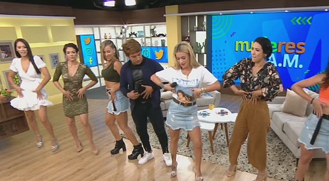 Magdyel Ugaz, Jazmín Pinedo y Karen Schwarz se sumaron al reto de “La Faldita”